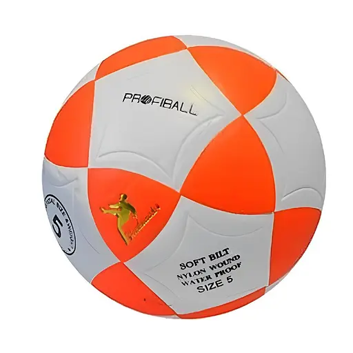 Футбольний м'яч Sport Brand MS1771 розмір №5, м'яч для активного відпочинку ПВХ Ігровий м'яч для футболу Червоно/Сірий - фото 1