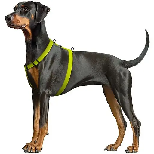 Шлейка для собак Waudog Magnet водостойкая анатомическая Н-образная с QR-паспортом, магнитная пряжка-фастекс, М - фото 6