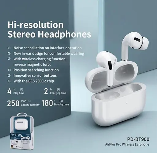 Беспроводные Bluetooth наушники Remax PD-BT-900 вакуумные (Белый) - фото 6