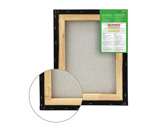 Подрамник Rosa Gallery 30×45 см модуль №0 мелкое зерно Черный грунт хлопок - фото 2