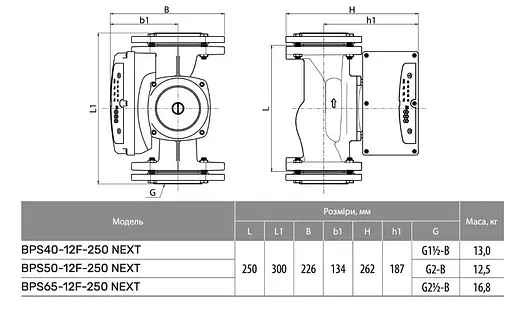 Циркуляционный насос NPO BPS 40-12F-250 NEXT - фото 4
