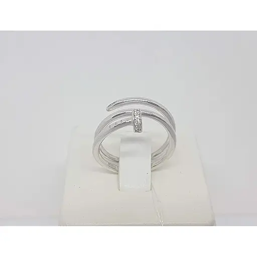 Серебряное кольцо Империя золота Гвоздь с фианитами. КВ1351С 16,5 - фото 2