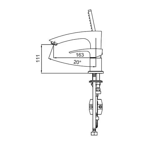 Смеситель на борт ванны Koer KB-43007-05 на 3 отверстия KR3453 Черный матовый - фото 2
