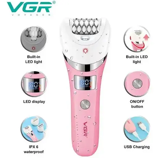 Женская электробритва VGR V-759 5в1. - фото 4