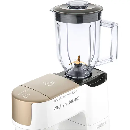 Кухонная машина Sencor 1000Вт бело-золотой. - фото 9