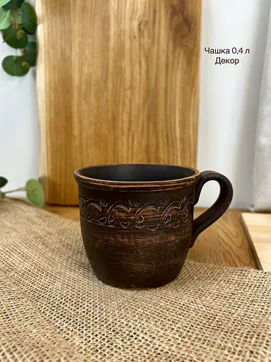 Столовий сервіз керамічного (глиняного) посуду для чаювання на 4 осіб. - фото 7