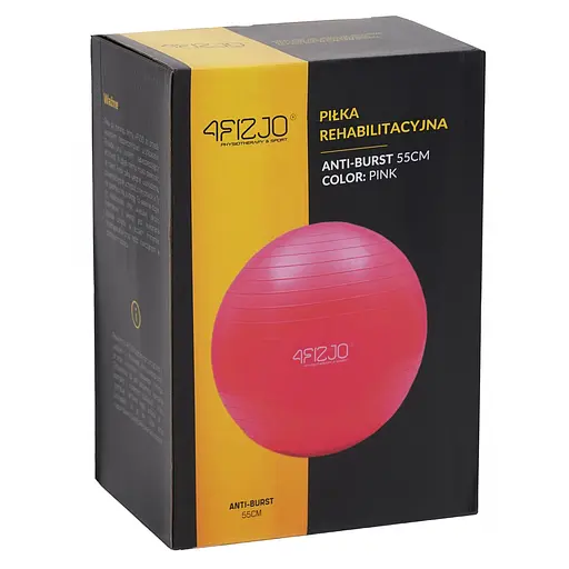 М'яч для фітнесу (фітбол) 4FIZJO 55 см Anti-Burst 4FJ0398 Pink (P-5907739316271) - фото 10