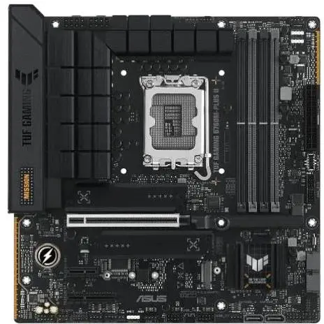 Материнская плата Asus TUF Gaming LGA1700, B760M-PLUS II, B760, 4xDDR5, Int.Video (CPU), 4xSATA3, 3xM.2, 1xPCI-E 5.0 x16, 1xPCI-E 4.0 x4, 1xPCI-E 3.0 x1, Realtek 7.1, Realtek 2.5Gb, 6xUSB3.2/7xUSB2.0, HDMI/DP, MicroATX