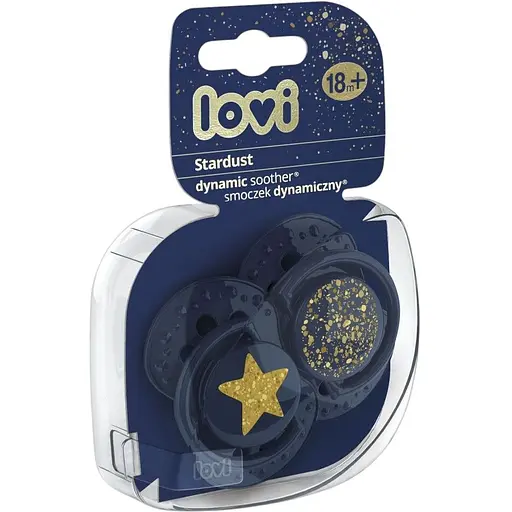Пустушка силіконова динамічна LOVI Stardust 18+ місяців 2 шт. синя (22/895_blue) - фото 3
