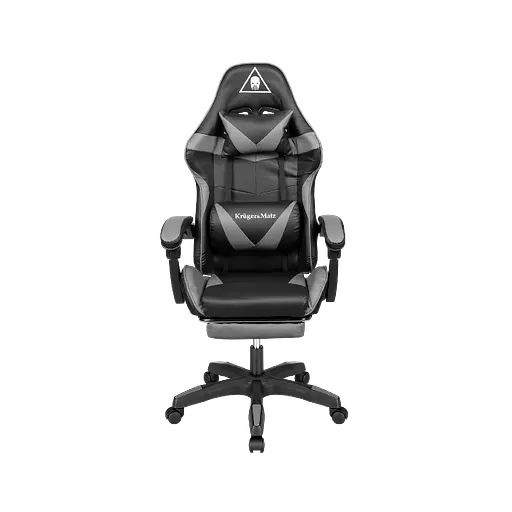 Кресло геймерское Kruger & Matz GX-150 с подставкой для ног Black/Grey - фото 7