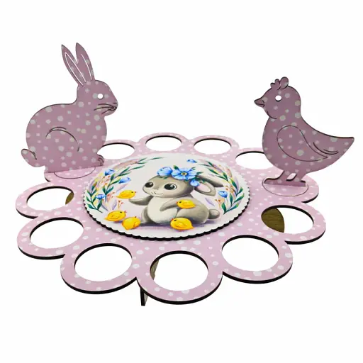 Великодня підставка рожева на 12 яєць - фото 1