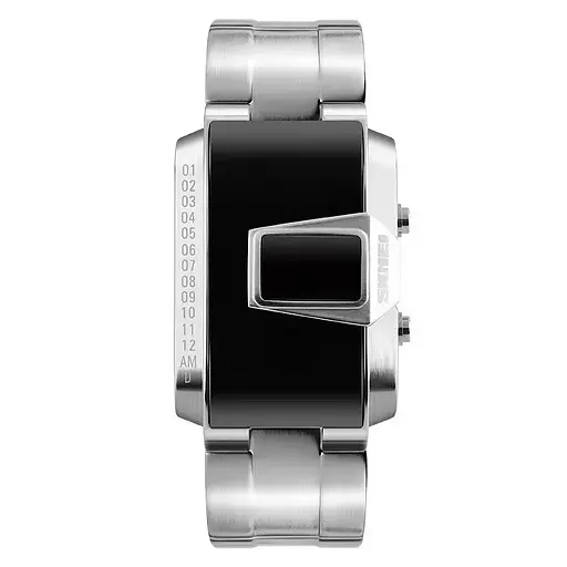 Чоловічий оригінальний годинник Skmei 1179 (Сріблястий) - фото 2