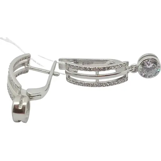 Серебряные серьги Vegas с фианитами. 20048Р