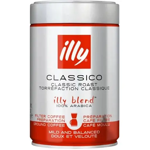 Кофе молотый (фильтр) Illy Espresso Classico 250 г ж/б - фото 1