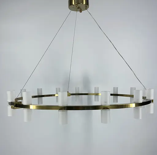 Современная подвесная люстра с миниатюрными плафонами Line.F Диаметр 55 см - фото 9