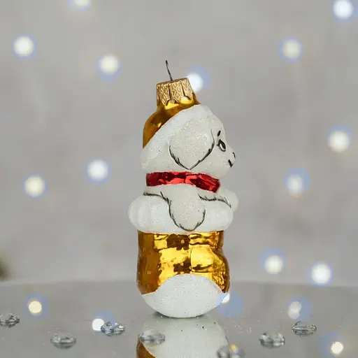 Ялинкова прикраса Санта Шоп Песик в чобітку скло (4820001180251) - фото 5