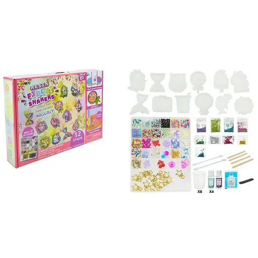 Детский набор для творчества "Resin Fidget Shakers" Bambi 9082E-1, 12 силиконовых форм - фото 1