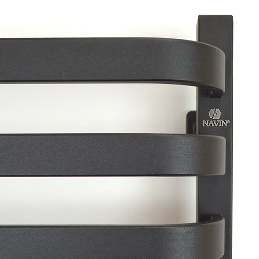 Электрический полотенцесушитель Navin Stugna 480x1000 Sensor левый черный муар 12-028153-3680, Черный матовый, Левое, Электронный - фото 4