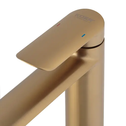 Смеситель для умывальника Koer KB-11028-12 высокий KR5295 Золотой - фото 3