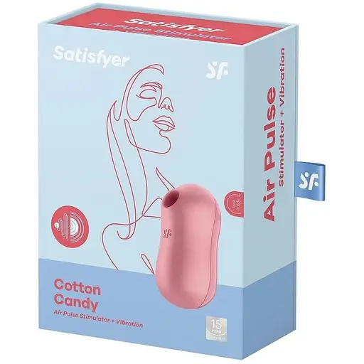 Вакуумний стимулятор із вібрацією Satisfyer Cotton Candy Розовий - фото 7