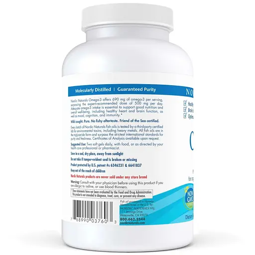 Жирные кислоты Nordic Naturals Omega-3 180 капсул - фото 3