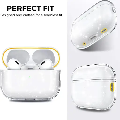 Чехол AhaStyle Transparent Case для Airpods Pro 2 Glitter [133866] - фото 5