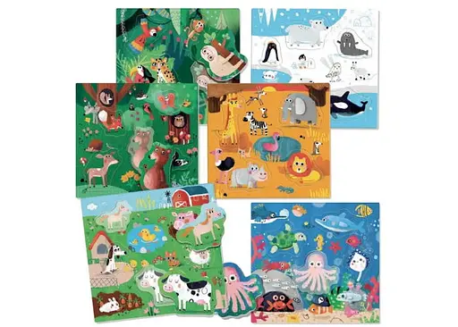 Настільна гра Headu Гра-пазл Монтессорі. Тварини та місця їх проживання (Montessori. Animal Lotto) (MU22847) - фото 2