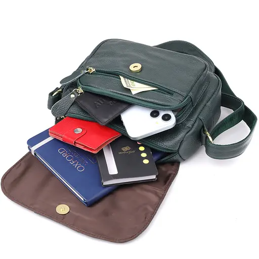 Жіноча сумка Vintage з натуральної шкіри 23.5х17х10 см sum0027633 - фото 9