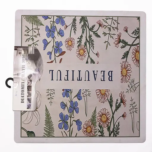 Коврик для ванной комнаты из диатомита Beautiful 58×58 (см) Влагопоглощающий коврик для дома ванны Yiwu HP-42-13 - фото 4
