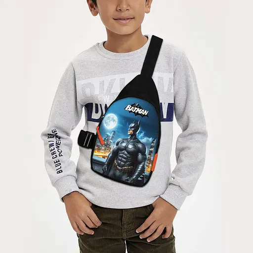 Сумка через плече дитяча Бетмен 29х17 см сумка слінг для хлопчика (02054)