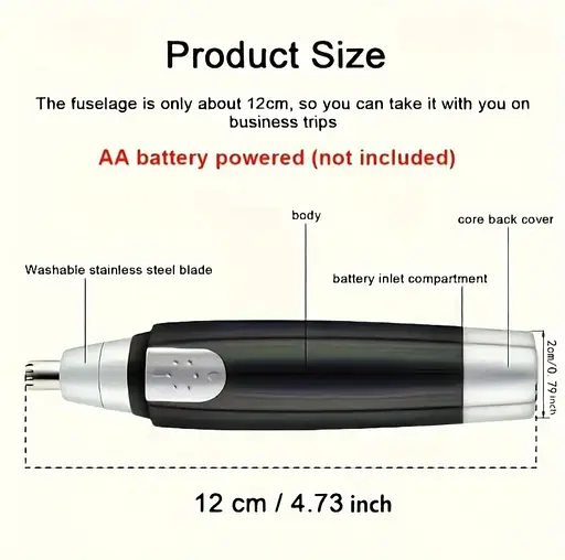 Электрический триммер для носа, шеи, ушей и бровей для мужчин и женщин - фото 7