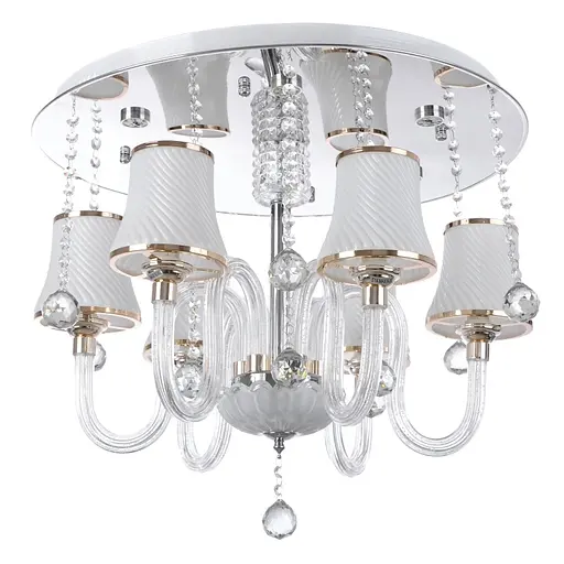 Люстра потолочная Brille с подсветкой LED E14 40W WH (BCL-496S/6)