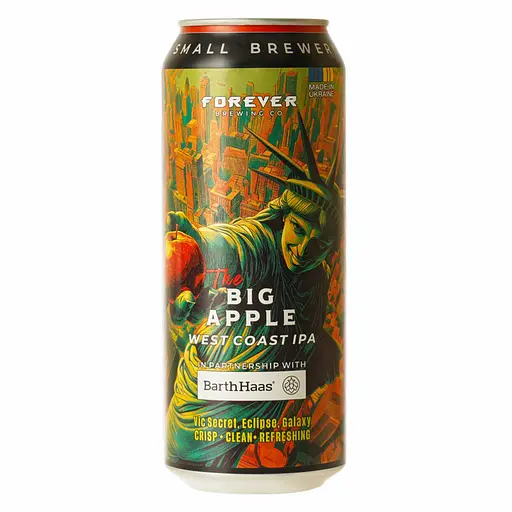 Пиво светлое нефильтрованное Forever The Big Apple 0.5 з/б - фото 1