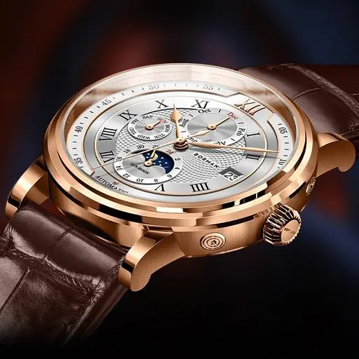 Водостойкие механические часы Borman Club golden - фото 3