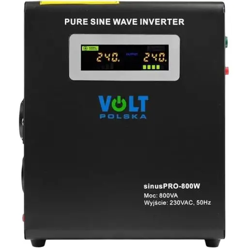 Гібридний ДБЖ/інвертор Volt Polska SINUS PRO 800 W 12/230V 500/800W (3SP098012W)