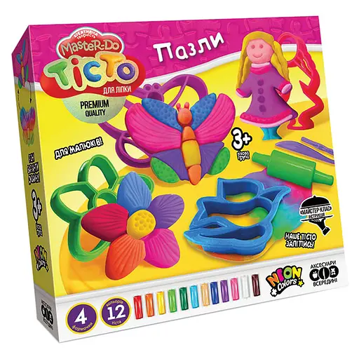Набор творчества Тесто для лепки Master Do Пазлы, укр/рус, Danko Toys - фото 2