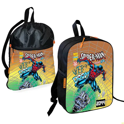 Школьный рюкзак детский Человек-паук + Сумка для обуви спортивной формы рюкзак-мешок мальчику (01892)