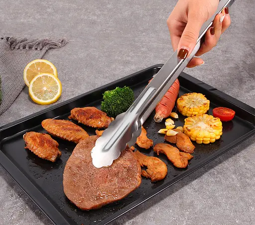 Щипці кухонні універсальні з нержавіючої сталі "Пелюстка" для барбекю гриля, Kitchen Master Сріблястий 84647 - фото 3