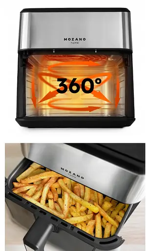 Аэрофритюрница Mozano AirFry Chef AGD/FRY/03# 8 л 1800 Вт 21 программа - фото 8