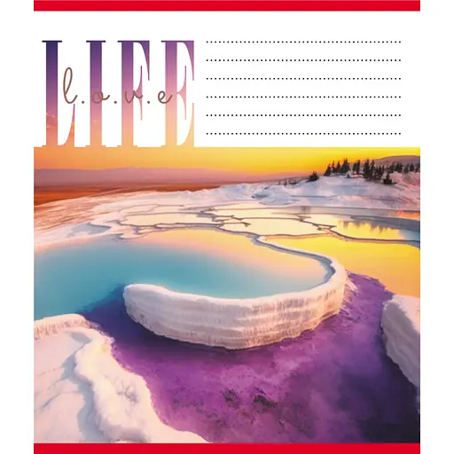 Тетрадь общая "Люблю жизнь" Leader 060-959062L-3 в линию, 60 листов - фото 1