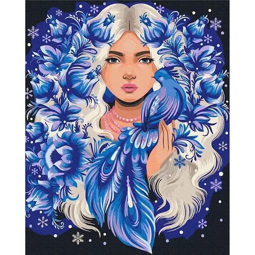 Картина по номерам Она - Зима Полина Скурихина Brushme 40x50 см разноцветная 000278150