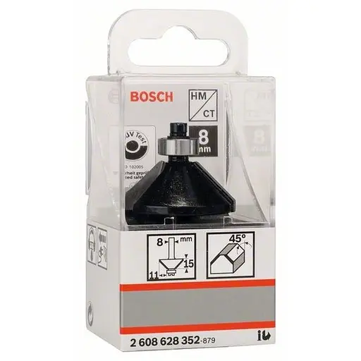 Фреза фасонная Bosch Professional Std S8 D11 L15 45° (2.608.628.352) - фото 3