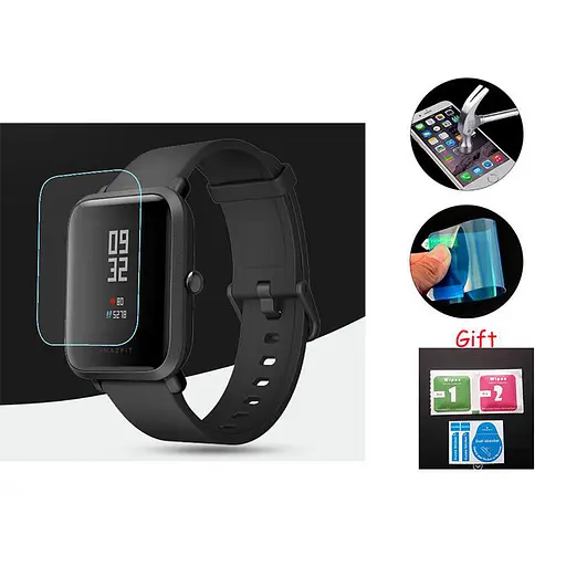 Защитная пленка Amazfeel для смарт-часов Amazfit Bip / Bip Lite / Bip S, комплект - 2 штуки - фото 3