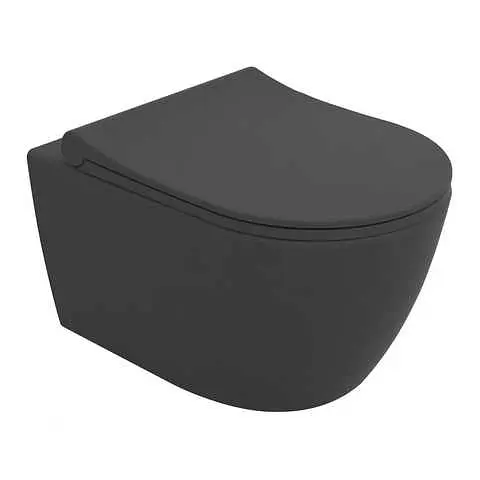 Унитаз подвесной Volle Cante Rimles антрацит матовый с сиденьям Soft Close 1312.151009, Антрацит - фото 1