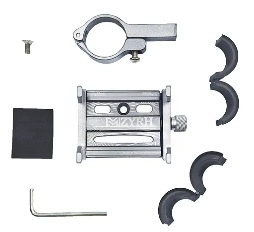 Велосипедный держатель для телефона MZYRH MZ01 5,5-10 см алюм. серебристый (G0001285) - фото 2