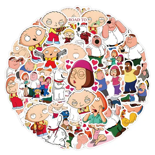 Стікерпак Гріффіни Набір наліпок GeekLand Family Guy 110 штук 2457275790 - фото 1