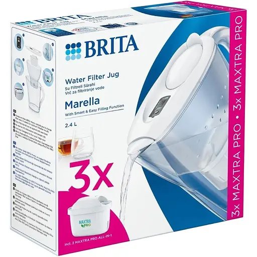 Фільтр-глечик Brita Marella Memo MXPro 2.4л White + 3 картрижда (1052791) [150419] - фото 5