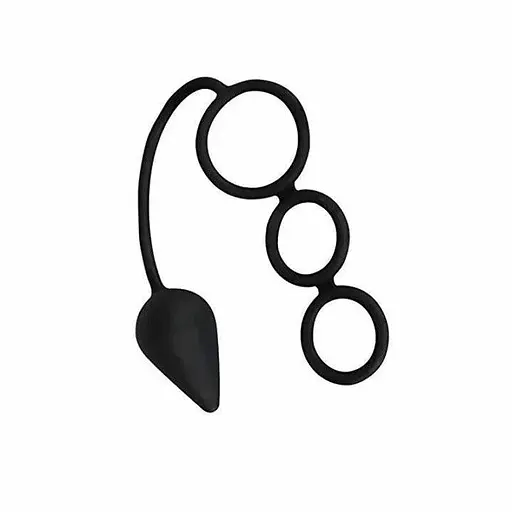 Анальна пробка з неперевершеними кільцями для пеніса 36 см. K000036 - фото 1