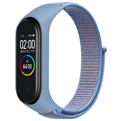Ремешок Nylon New для Xiaomi Mi Band 3/4/5/6/7 Azure