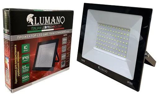 Прожектор 100Вт LED 6000K 9000Л STANDAR Deco LUMANO 100W LED 6000K 9000Л STANDAR Deco LUMANO - фото 1